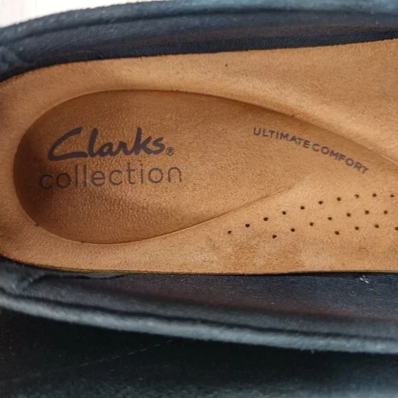 Clarks Collection Elaina Petal Woven Vamp Jute Trim Black Flats Women US 10M - Picture 9 of 13